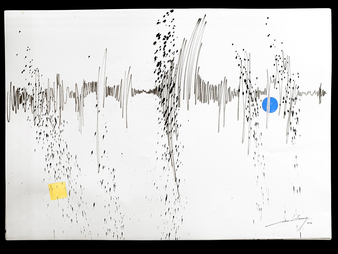 Ondes, point bleu, 2024, de Catherine de Saugy